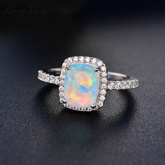 Faux Opal Ring - Picture 1 of 4